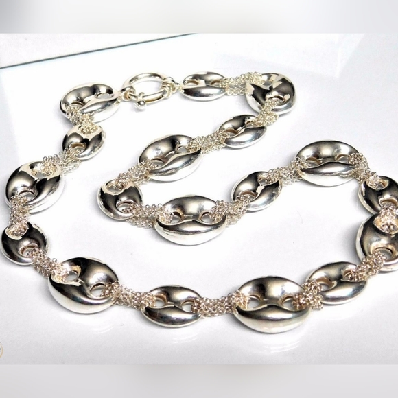 Atasay Kuyumculuk Sterling Silver Chunky Mariner Link Necklace - Picture 1 of 1